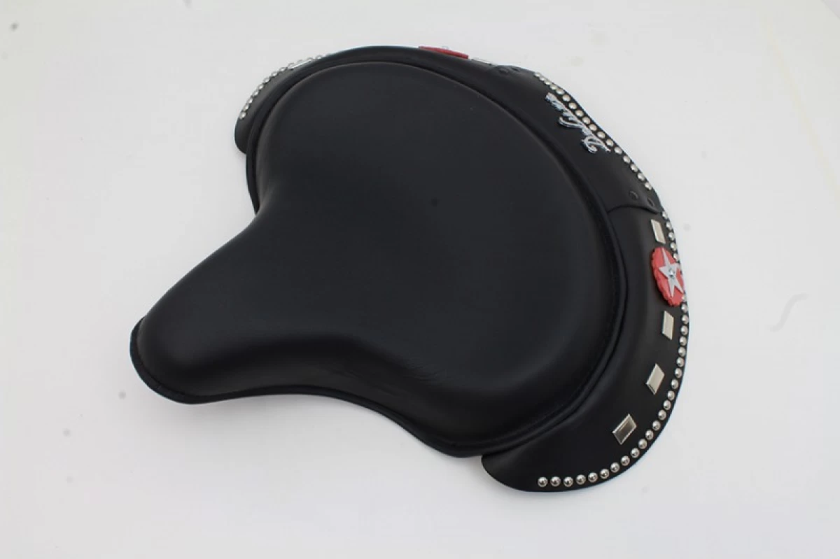 47-0953　本革 ブラックレザー レザースカート×レザーコンチョ MADE　IN USA