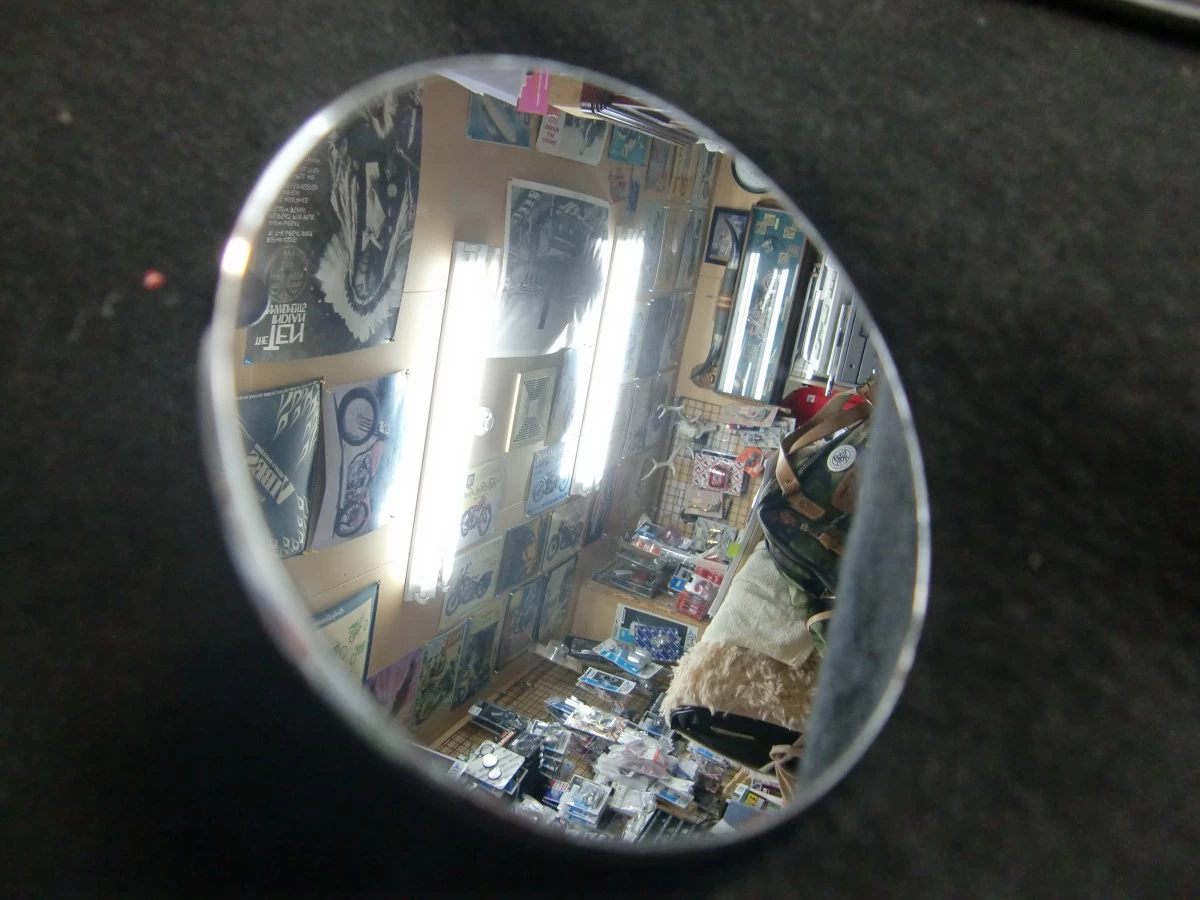 21202　ベイツ3インチクロームミラーFLYING SAUCER