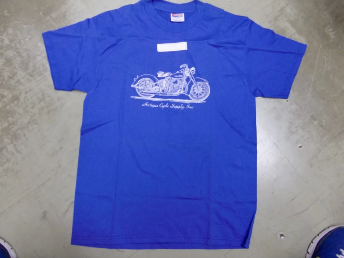 9734B パンヘッド Tシャツ Mサイズ青 アンテ-クサイクル製