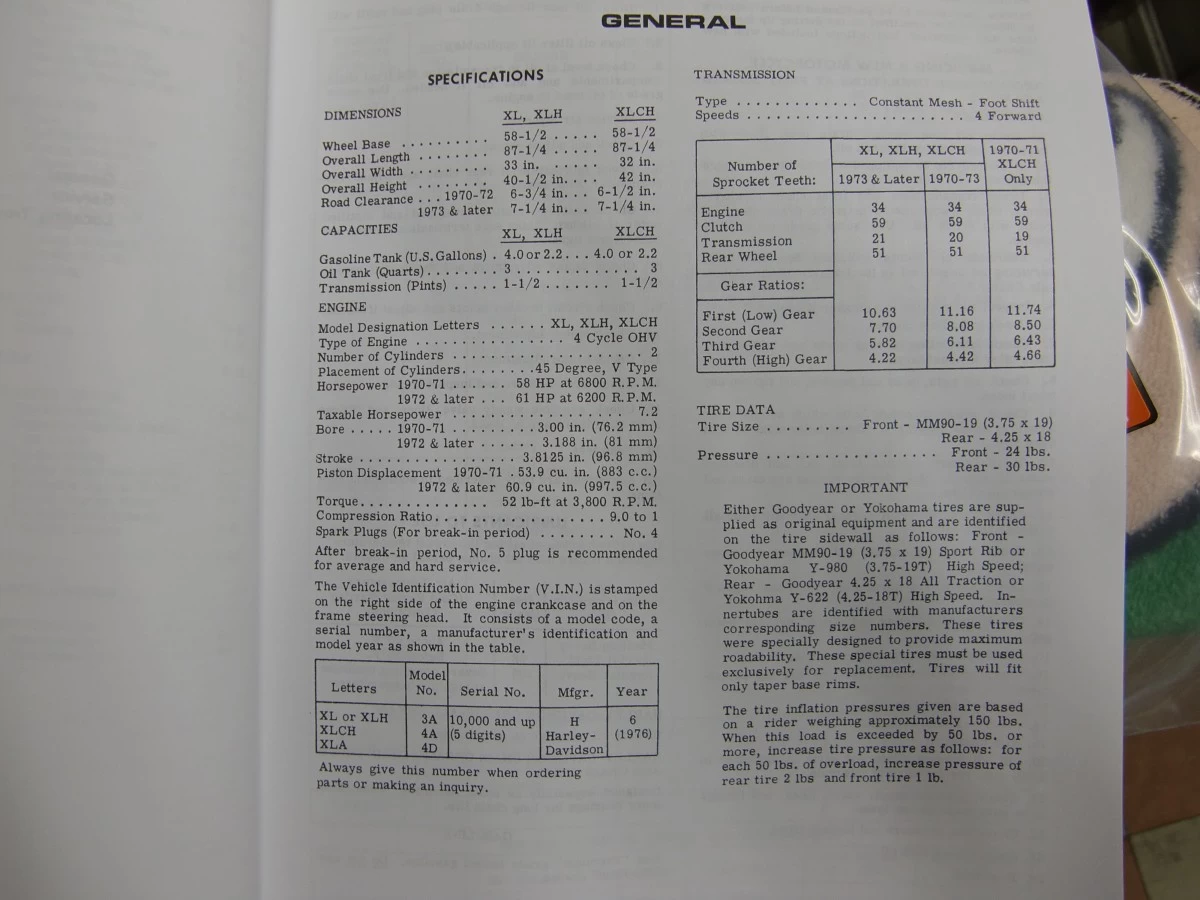 48-0922　サービスマニュアルカタログXL.1970-76(在庫あり